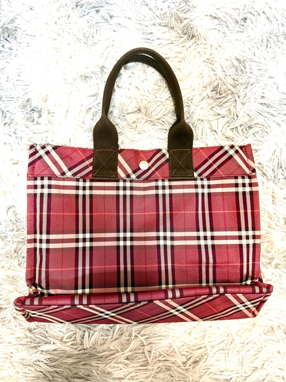 BURBERRY NOVA CHECK BAG- RED